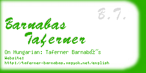 barnabas taferner business card
